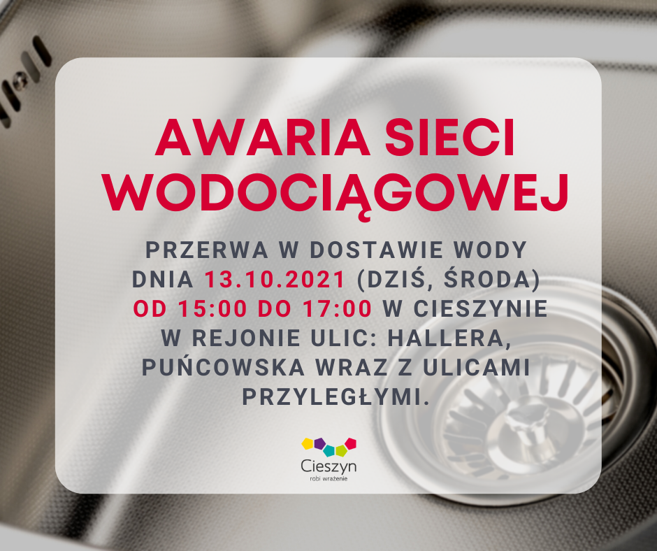 Awaria sieci wodociągowej